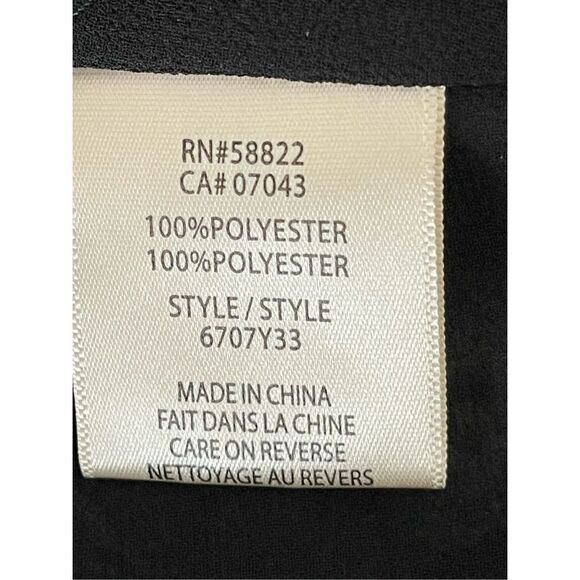 Max Studio Black & White Floral Print Asymmetrical‎ Hem Blouse Size S NWT - Picture 5 of 5